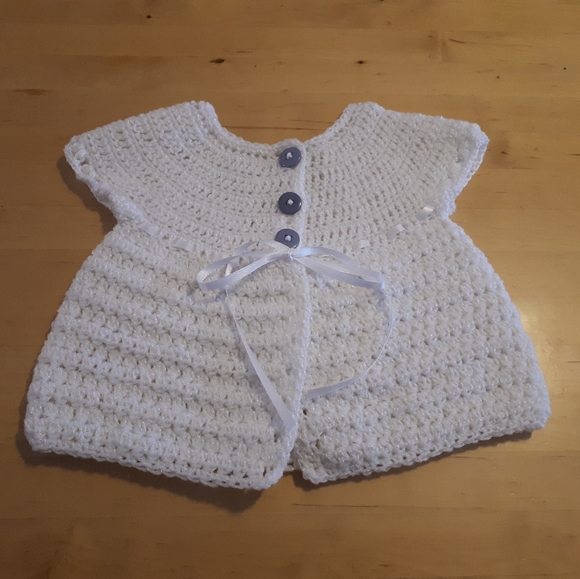 Crochet Baby Cardigan👶 | ♡0-3 M | Brand New♡ - Picture 2 of 14